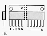 UPC1154H electronic component housed in a 10-SIL case