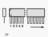 GML006 electronic component housed in a 10-SIP case