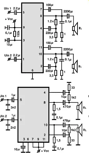 A2000V electronic component with associated schematic circuit diagram