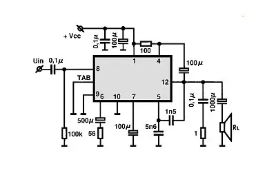 A205K electronic component with associated schematic circuit diagram