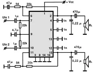 AN313 electronic component with associated schematic circuit diagram