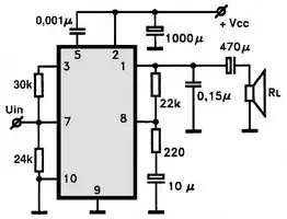 AN374 electronic component with associated schematic circuit diagram