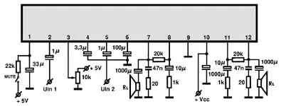 AN5274 electronic component with associated schematic circuit diagram