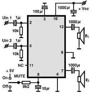 AN5275 electronic component with associated schematic circuit diagram