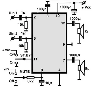 AN5276 electronic component with associated schematic circuit diagram