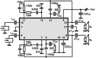 AN7102S electronic component with associated schematic circuit diagram