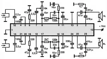 AN7106K electronic component with associated schematic circuit diagram