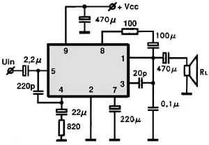 AN7110 electronic component with associated schematic circuit diagram