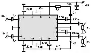 AN7118 electronic component with associated schematic circuit diagram