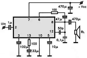 AN7120 electronic component with associated schematic circuit diagram