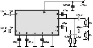 AN7143 electronic component with associated schematic circuit diagram