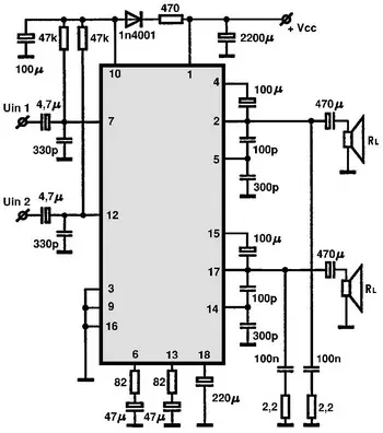 AN7145H electronic component with associated schematic circuit diagram