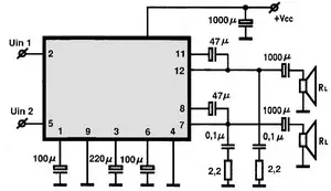 AN7147N electronic component with associated schematic circuit diagram