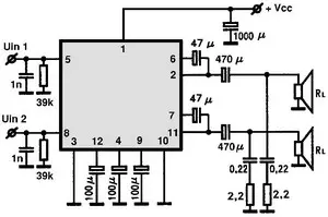 AN7156N electronic component with associated schematic circuit diagram