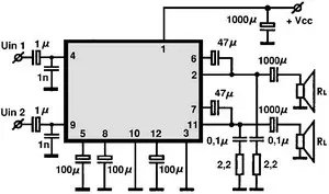 AN7158N electronic component with associated schematic circuit diagram