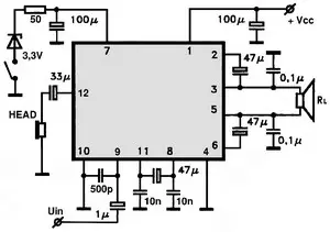 AN7161N electronic component with associated schematic circuit diagram