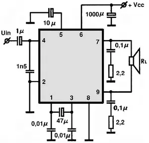 AN7162K electronic component with associated schematic circuit diagram