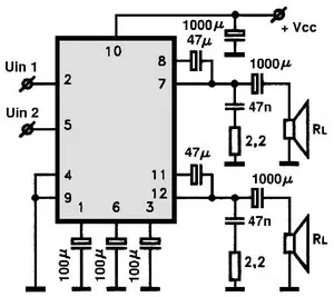 AN7168 electronic component with associated schematic circuit diagram