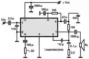 AN7170 electronic component with associated schematic circuit diagram