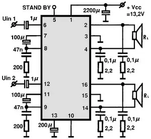 AN7174K electronic component with associated schematic circuit diagram