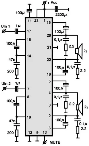 AN7177 electronic component with associated schematic circuit diagram