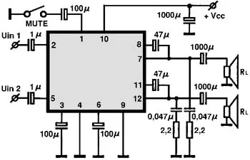 AN7178 electronic component with associated schematic circuit diagram