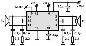 AN7188K electronic component with associated schematic circuit diagram