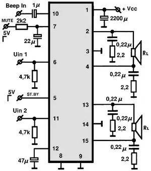 AN7190NK electronic component with associated schematic circuit diagram