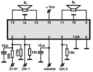 AN7512 electronic component with associated schematic circuit diagram