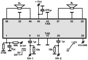 AN7512SH electronic component with associated schematic circuit diagram