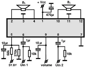 AN7522 electronic component with associated schematic circuit diagram