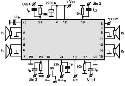 AN7555Z electronic component with associated schematic circuit diagram