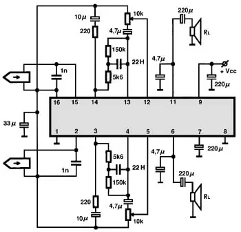 BA3506A electronic component with associated schematic circuit diagram