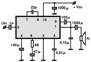 BA511 electronic component with associated schematic circuit diagram