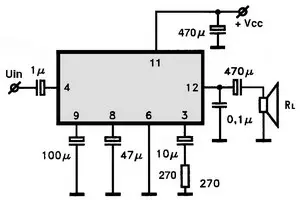 BA515 electronic component with associated schematic circuit diagram