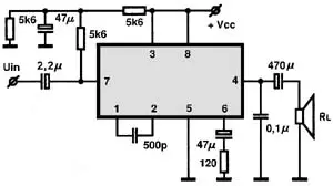 BA518 electronic component with associated schematic circuit diagram