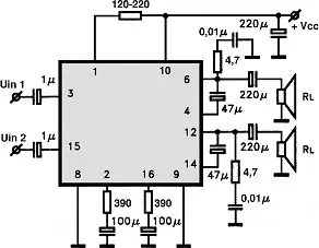 BA5204 electronic component with associated schematic circuit diagram