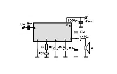 BA524 electronic component with associated schematic circuit diagram