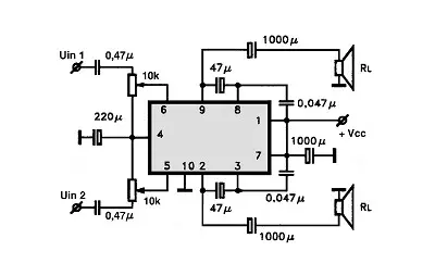 BA5410 electronic component with associated schematic circuit diagram