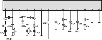 BA5417 electronic component with associated schematic circuit diagram