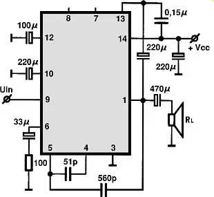 BW4100 electronic component with associated schematic circuit diagram