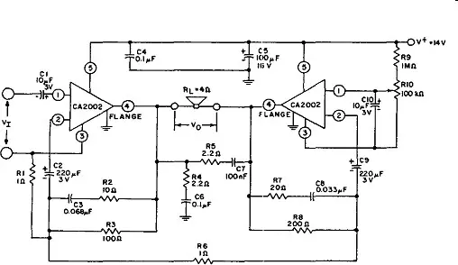 CA2002M electronic component with associated schematic circuit diagram