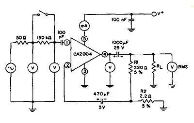 CA2004 electronic component with associated schematic circuit diagram