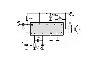 CA3020 electronic component with associated schematic circuit diagram