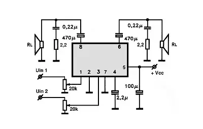 CXA1289M electronic component with associated schematic circuit diagram