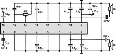 CXA1622M electronic component with associated schematic circuit diagram