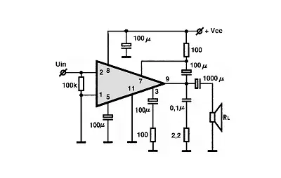 ESM1231C electronic component with associated schematic circuit diagram