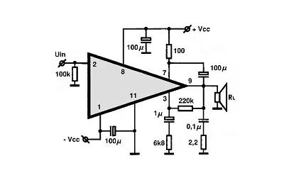 ESM1432 electronic component with associated schematic circuit diagram