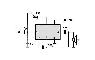 GML006 electronic component with associated schematic circuit diagram