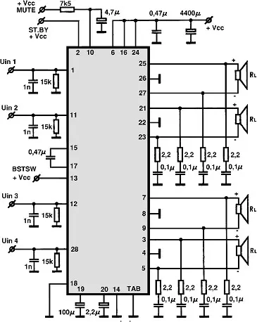 HA13156 electronic component with associated schematic circuit diagram